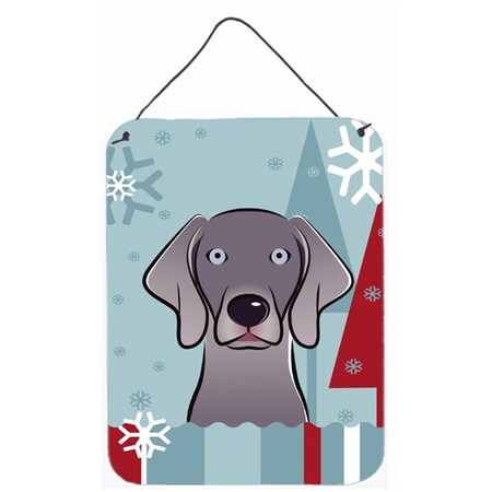Carolines Treasures Winter Holiday Weimaraner Wall and Door Hanging Prints BB1727DS1216